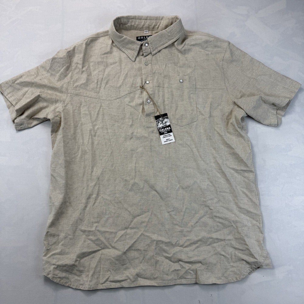 Galena Leadville Colorado Women's 2XL Linen Blend Western Outdoor Shirt NWT